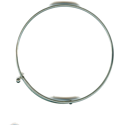 Sterling Silver EP Expandable Charm Wire Bangle Bracelet Adjustable