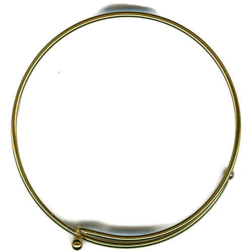 14KT Gold EP Expandable Charm Wire Bangle Bracelet Adjustable