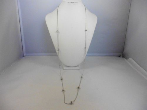 Signed Loft Silver Tone Crystal Necklace Retail $34.50