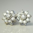 Sterling Silver Star  Cubic Zirconia Earrings 